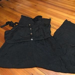 Plus size 3x black jumpsuit with button detail NWT